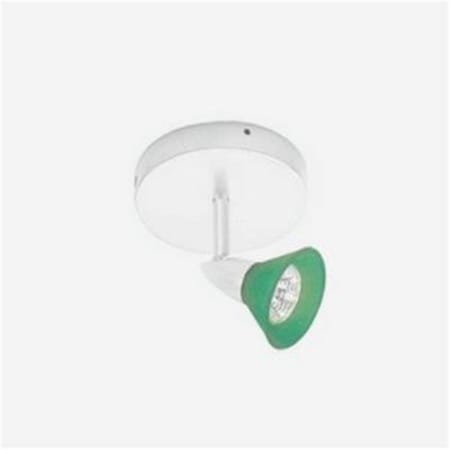 Jesco Single Light Ceiling Mount Low Voltage- Green LT1122G-WH